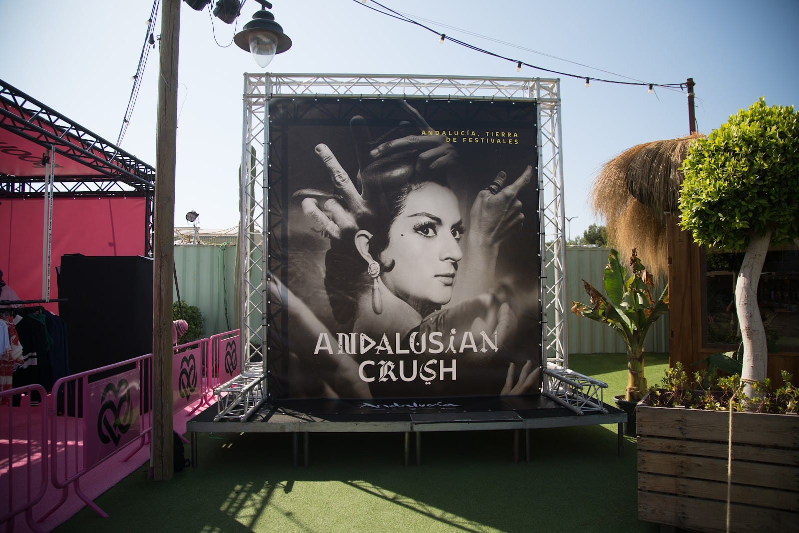 Outdoor event production area at Málaga Forum prepared for companies and event organisers