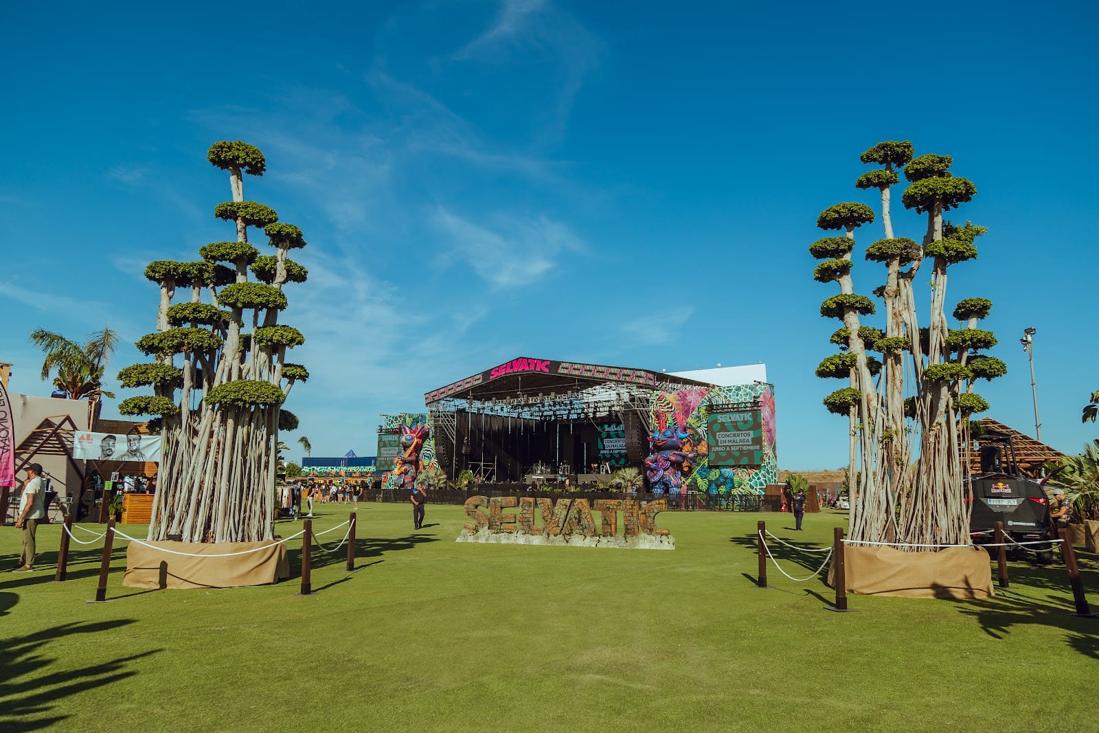 Málaga Forum outdoor stage prepared for concerts, tours and music events